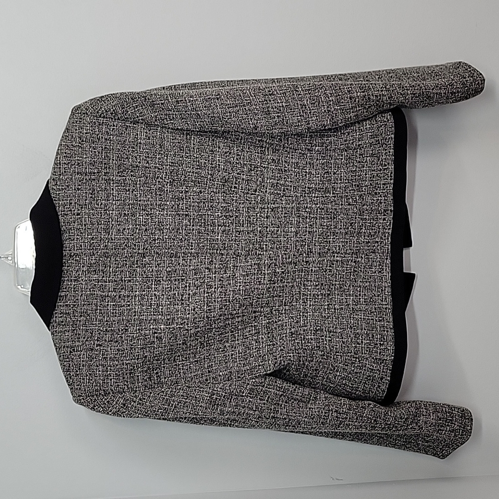 TAHARI Arthur S. Levine Black White Tweed Blazer Jacket - Picture 4 of 6
